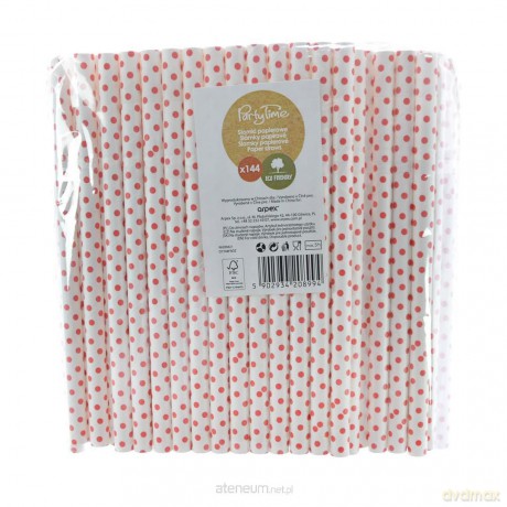 Słomki papierowe jumbo 10mm żółte 144szt