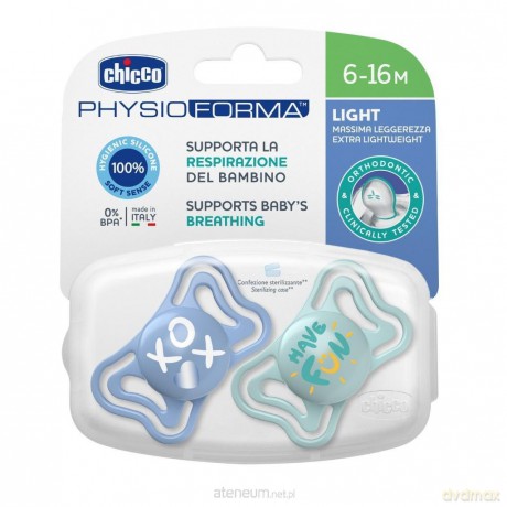Smoczek uspokajający PhysioForma Light nieb 6-16m