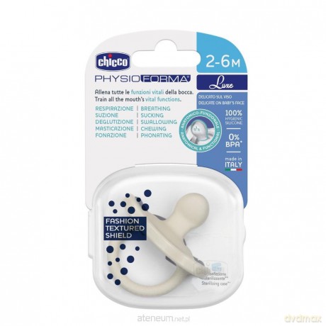 Smoczek uspokajający Soft Luxe szary 2-6m
