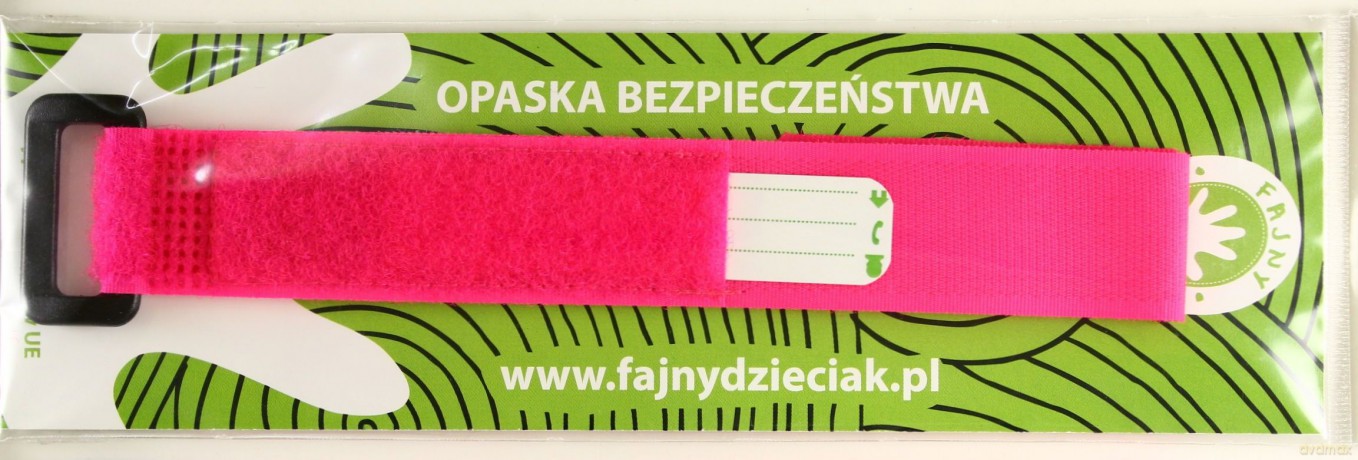 Opaska Bezpieczeństwa Fajny Dzieciak RÓŻOWA [GADŻET]