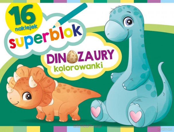 Superblok. Dinozaury Kolorowanki [KSIĄŻKA]