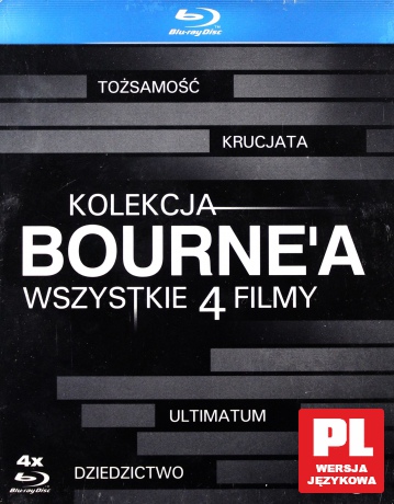Kolekcja Bourne'a: Tożsamość Bourne'a/ Krucjata Bourne'a/ Ultimatum Borne'a/ Dziedzictwo Bourne'a [BOX] [4Blu-Ray]