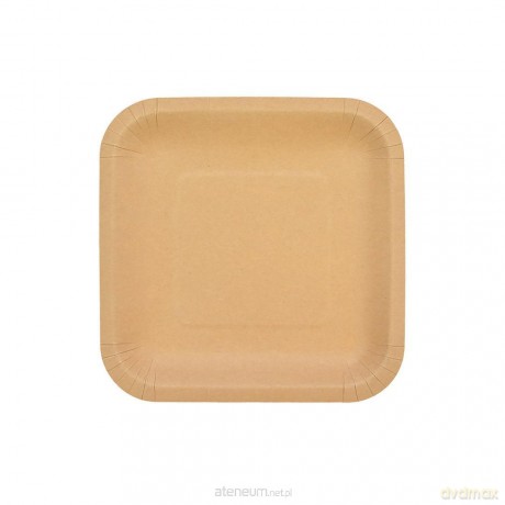 Talerze papierowe kraftowe 18cm 144szt