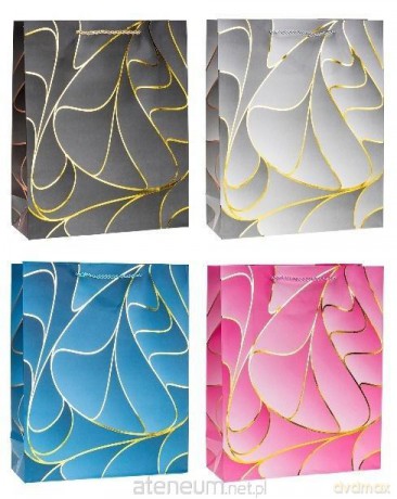 Torebka ozdobna 18x23x8cm hot-stamp mix