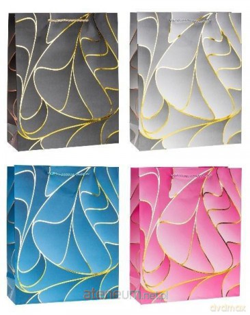 Torebka ozdobna 26x32x10cm hot-stamp mix