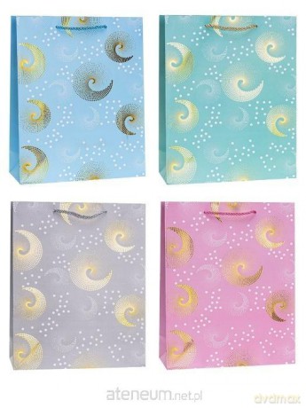 Torebka ozdobna 26x32x10cm hot-stamp mix