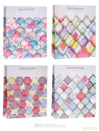 Torebka ozdobna 26x32x10cm hot-stamp mix