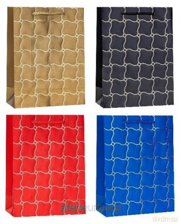 Torebka ozdobna 26x32x10cm hot-stamp mix