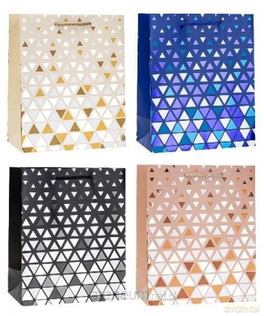 Torebka ozdobna 26x32x10cm hot-stamp mix