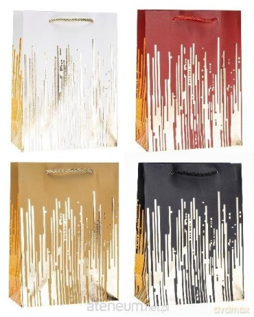 Torebka ozdobna 31x40x12cm hot-stamp mix