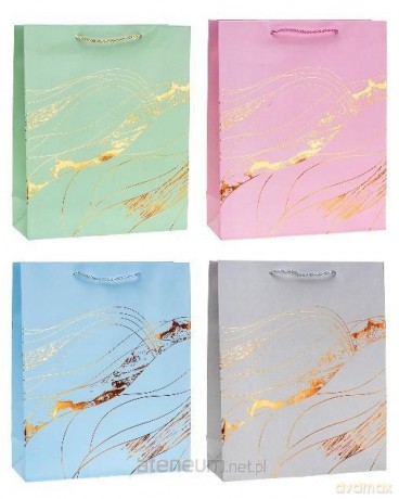 Torebka ozdobna 31x42x10cm hot-stamp mix