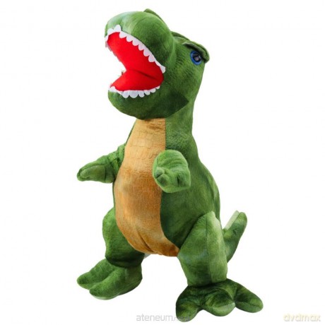 Tyranozaur pluszowy zielony z teksturą skróry 45cm