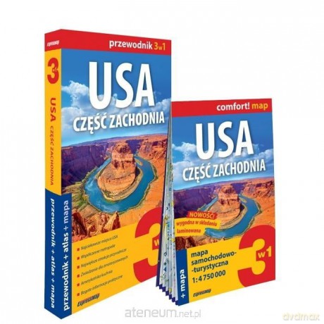 USA. Część zachodnia 3w1 przewodnik + atlas + mapa [KSIĄŻKA]