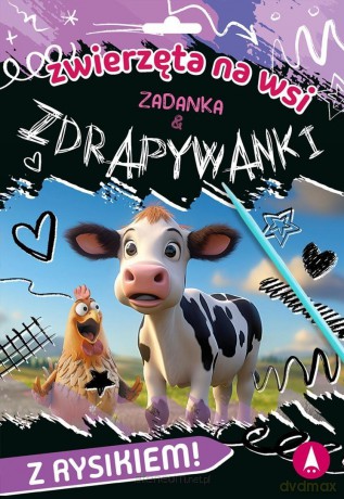 Zadanka & zdrapywanki. Zwierzęta na wsi - Monika Ślizowska [KSIĄŻKA]
