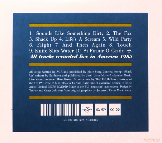 A Certain Ratio: Live In America (digipack) [CD]