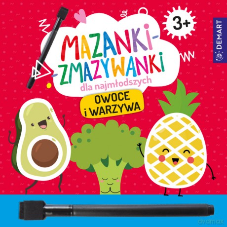 Mazanki-zmazywanki dla najmłodszych. Owoce i warzywa - Anna Borchard [KSIĄŻKA]
