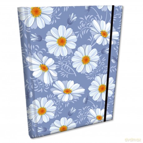 Notes B6 kratka z gumką Soft Touch Stokrotki Retro
