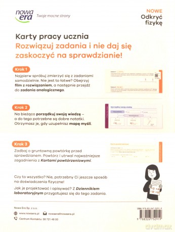 Nowa Fizyka Odkryć fizykę karty pracy 1 liceum i technikum zakres podstawowy EDYCJA 2025 - Marcin Braun, Śliwa Weronika, Piotrowski Bartłomiej [KSIĄŻKA]