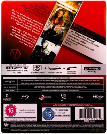 V jak Vendetta (steelbook) [Blu-Ray 4K]+[Blu-Ray]