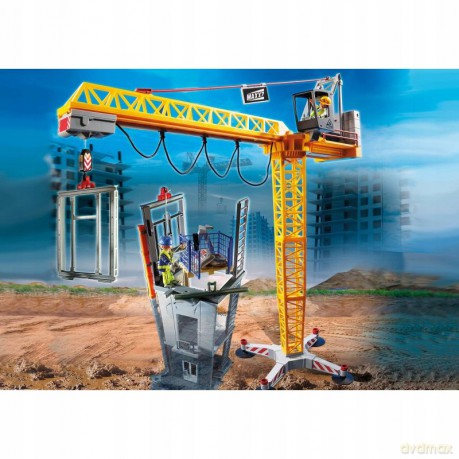 PLAYMOBIL Zdalnie sterowany żuraw z elementem konstrukcyjnym (70441) [KLOCKI]