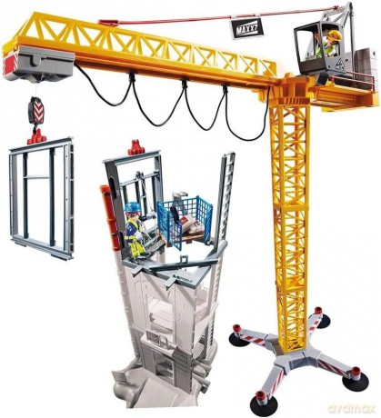 PLAYMOBIL Zdalnie sterowany żuraw z elementem konstrukcyjnym (70441) [KLOCKI]
