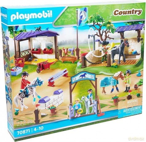PLAYMOBIL Turniej jeździecki z myjnią dla koni (70871) [KLOCKI]