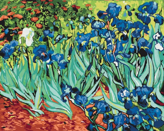 Malowanie po numerach BRUSHME 40x50 cm Irysy Van Gogh