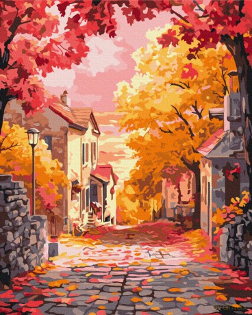 Malowanie po numerach BRUSHME 40x50 cm Jesienny Zachód Słońca