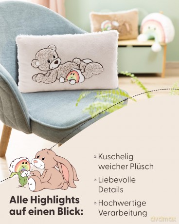 NICI Poduszka miś Finni 43x25cm