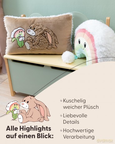 NICI Poduszka królik Lopino 43x25cm