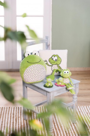 NICI Cushion frog Fridolin Frog square 30x30cm