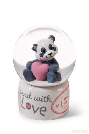 NICI Glitter globe Love panda 6.5cm 8pcs in display