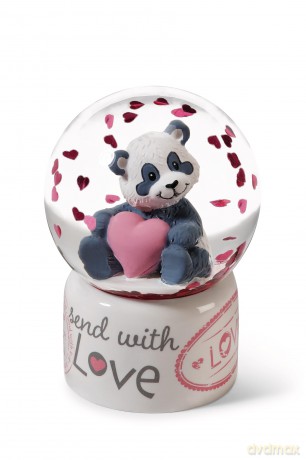 NICI Glitter globe Love panda 6.5cm 8pcs in display