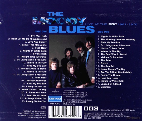 The Moody Blues: Bbc Sessions 1967-1970 [2CD]