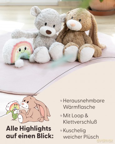 NICI Termofor miś Finni 350ml 34cm