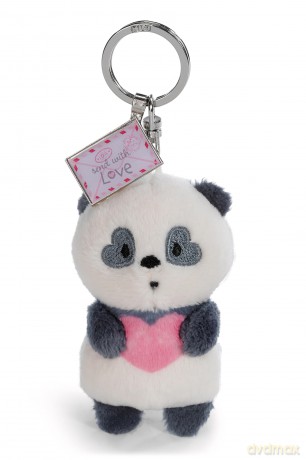 NICI wieszak/brelok na klucze Love panda 8cm z metalowym wisiorkiem
