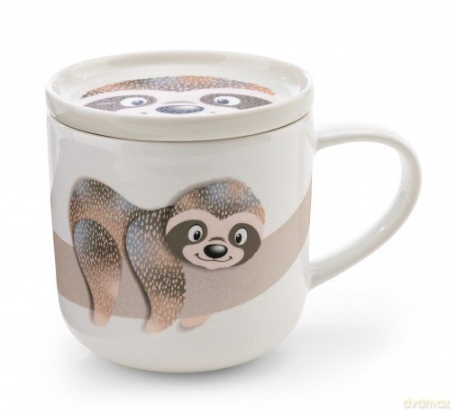 NICI kubek z pokrywką leniwiec Izzy Icetumbler 400ml 9.5x9cm