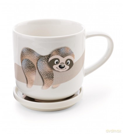 NICI kubek z pokrywką leniwiec Izzy Icetumbler 400ml 9.5x9cm