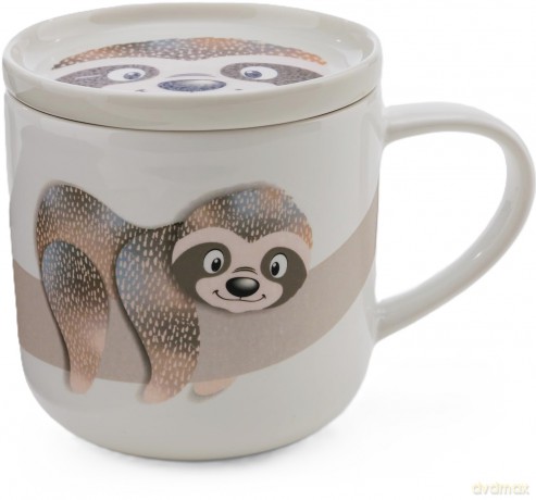 NICI kubek z pokrywką leniwiec Izzy Icetumbler 400ml 9.5x9cm