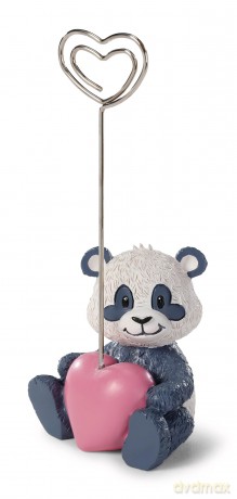 NICI Photo holder Love panda 11cm polyresin 8pcs in display