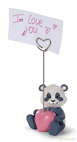 NICI Photo holder Love panda 11cm polyresin 8pcs in display