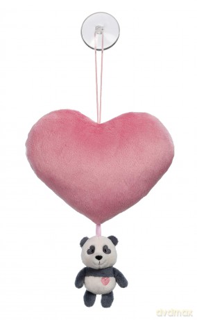 NICI pluszowe serduszko 15cm z pluszakiem  Love panda 10cm z przyssawką