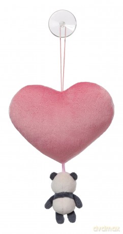 NICI pluszowe serduszko 15cm z pluszakiem  Love panda 10cm z przyssawką