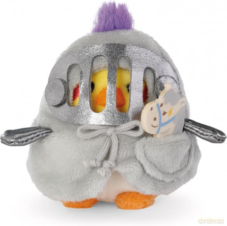 NICI mymochi przytulanka Papużka Nimfa Chipsy  z kostiumem rycerza i konikiem 8cm z zawieszką