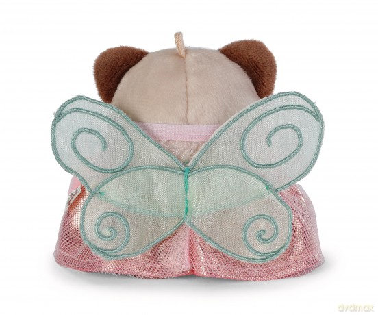 NICI mymochi przytulanka szop Rakuma z kostiumem wróżki i różdżką 8cm z zawieszką