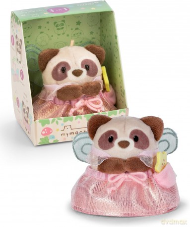 NICI mymochi przytulanka szop Rakuma z kostiumem wróżki i różdżką 8cm z zawieszką