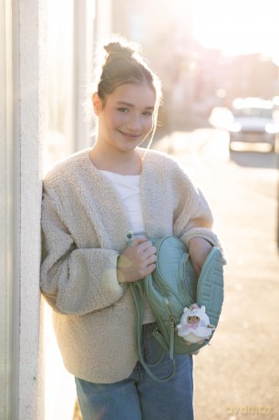NICI mymochi przytulanka owieczka Wools  z kostiumem jednorożca i tęczą 8cm z zawieszką