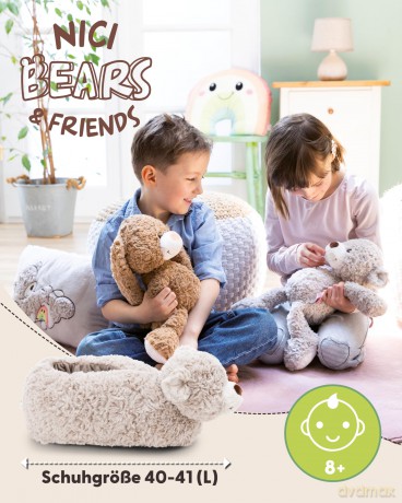 NICI Slippers bear Finni size 40-43 (L)