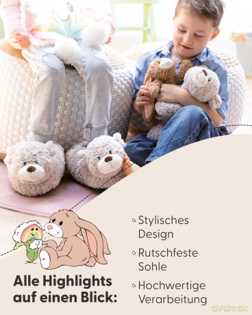 NICI Slippers bear Finni size 40-43 (L)