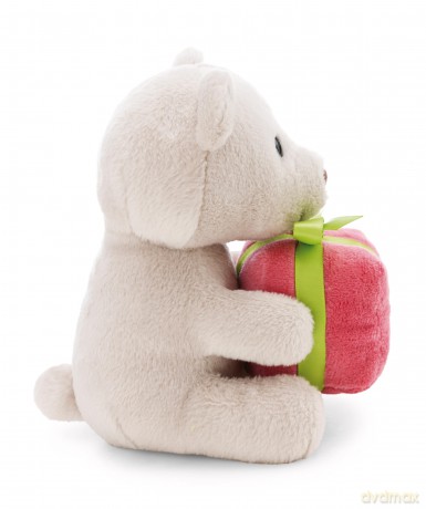 NICI Przytulanka mis szary z prezentem 13cm